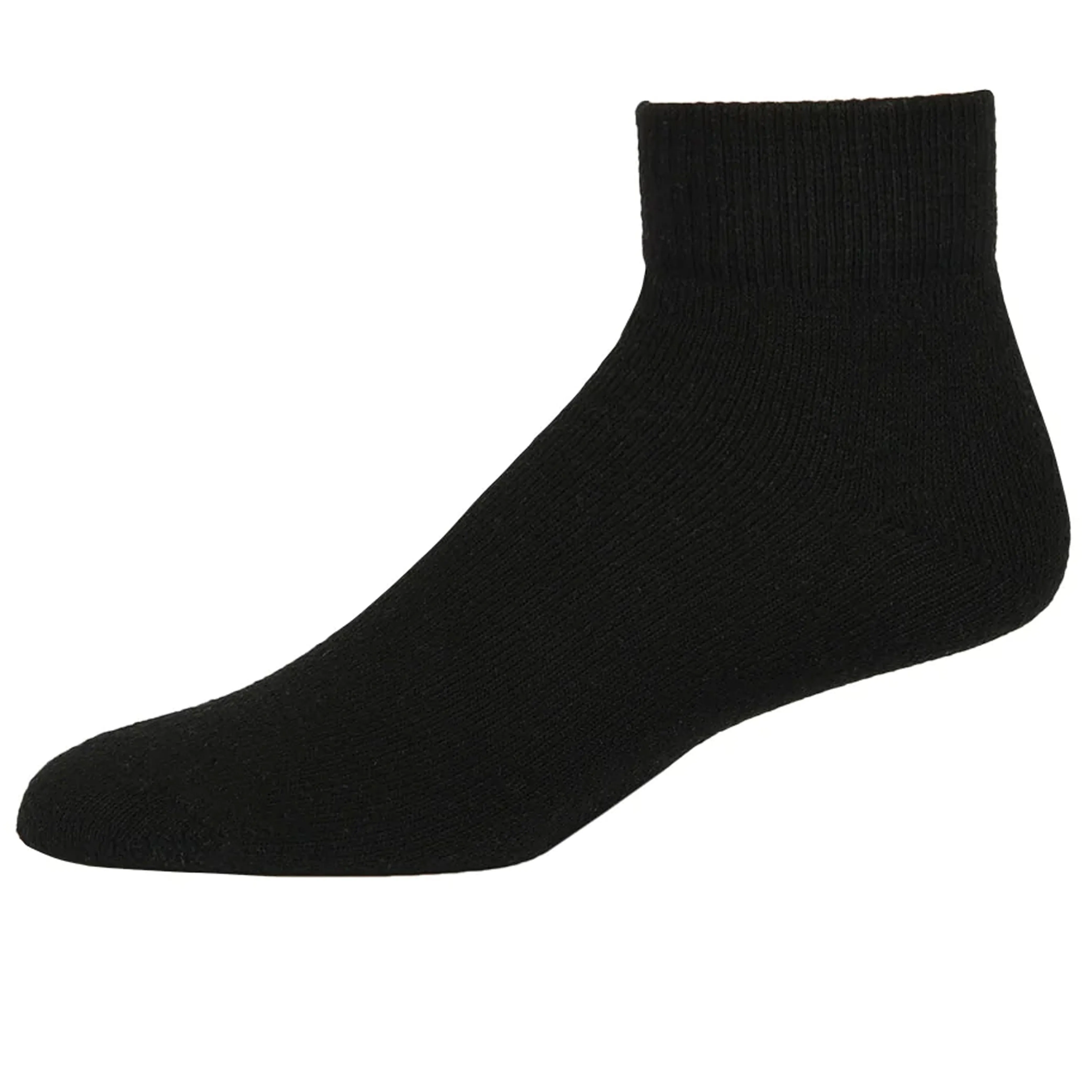 12 Pairs Men Cotton Sports Socks Athletic Ankle Quarter Low Cut Crew Black 10-13