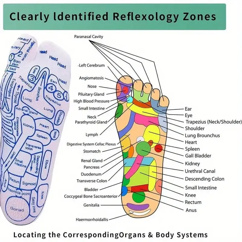 AcuSocks Acupressure Reflexology Socks With Pressure Point (with stick)