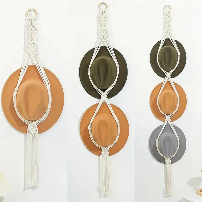 Boho Hand Woven Hat rack