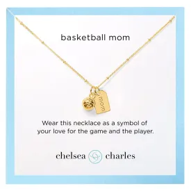 CC Sport Basketball Mom Double Charm Necklace