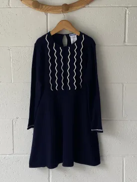 Jacadi Navy Wool Waves Dress, 8 years