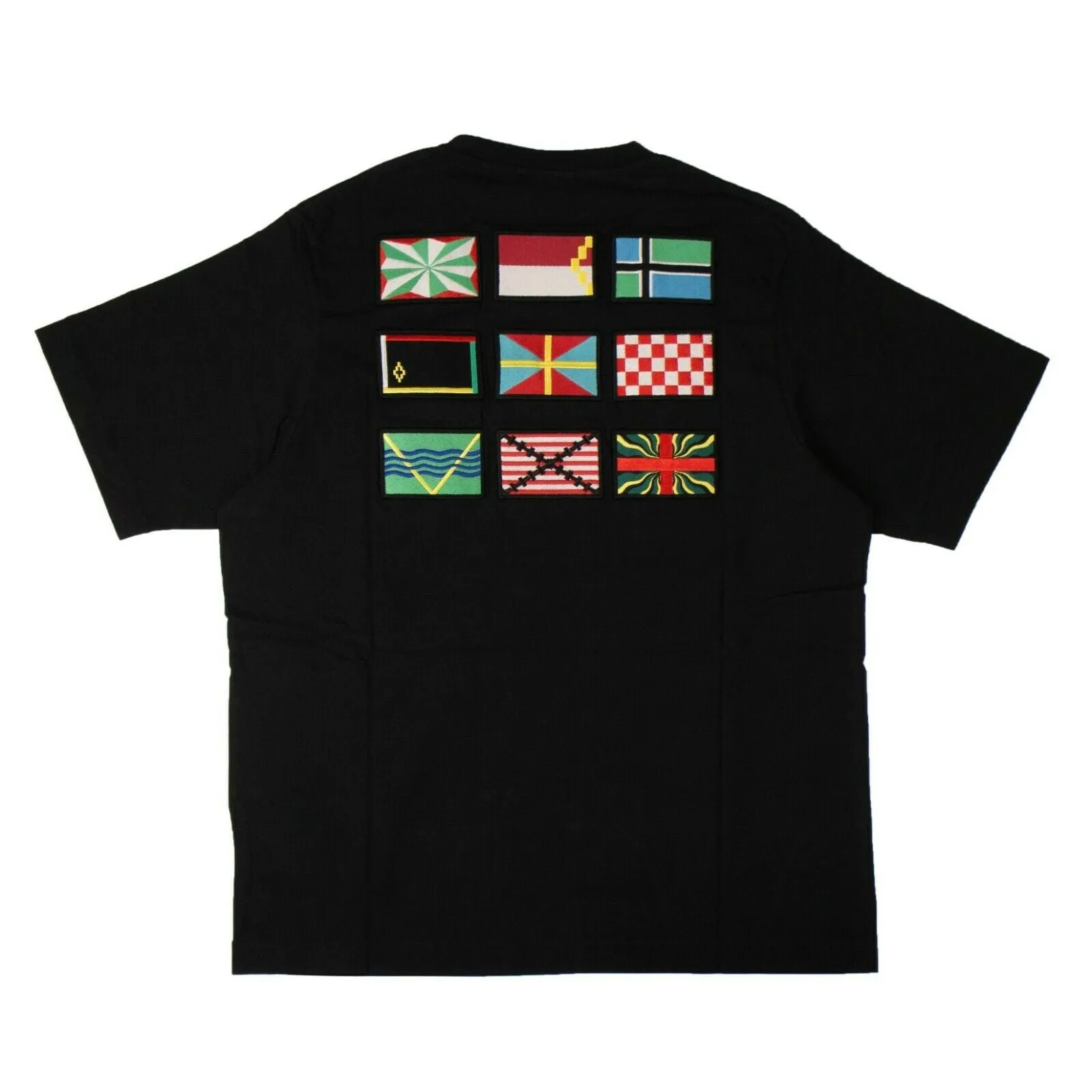 Marcelo Burlon Cotton Nine Flags Short Sleeve T-Shirt - Black