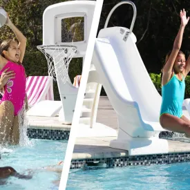 Step2 Pool Slide and Basketball Hoop Entertainment Bundle