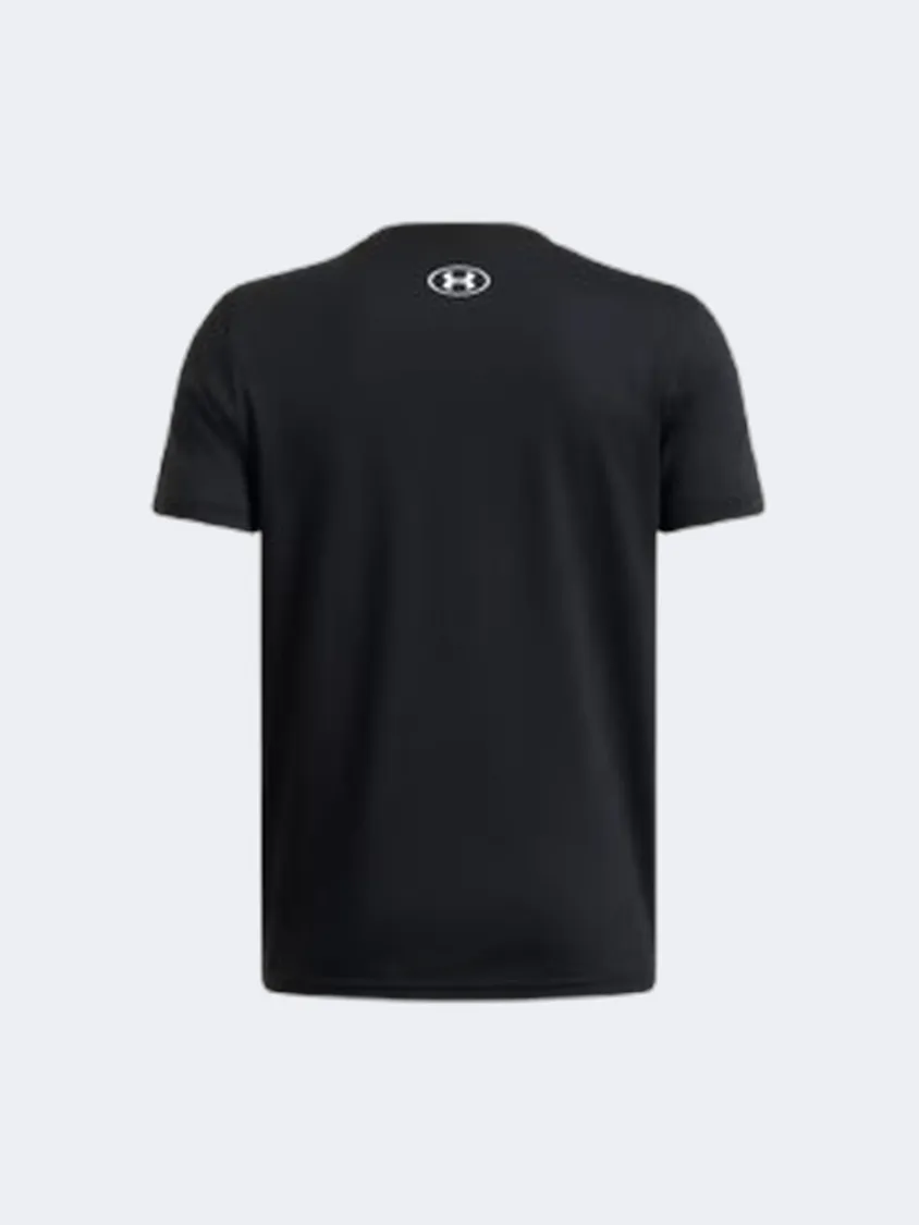 Under Armour Hoops Net Boys Basketball T-Shirt Black/White