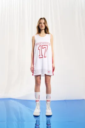 White Basketball Dress 17059