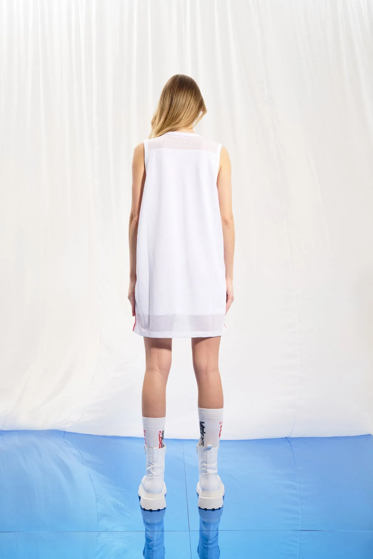 White Basketball Dress 17059