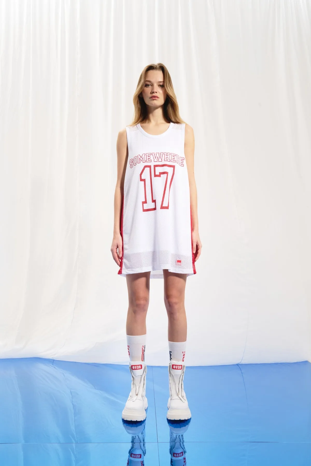 White Basketball Dress 17059