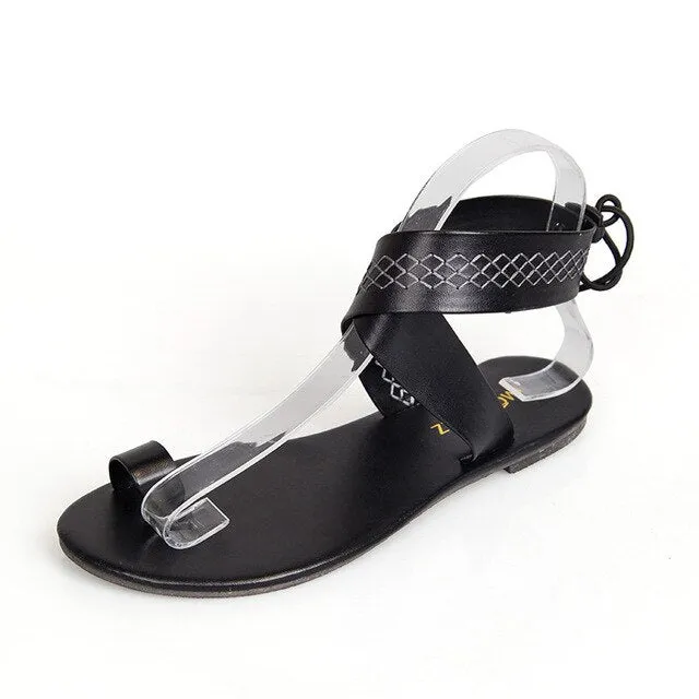 Women Sandals Roman Summer Flat Casual Beach Sandals