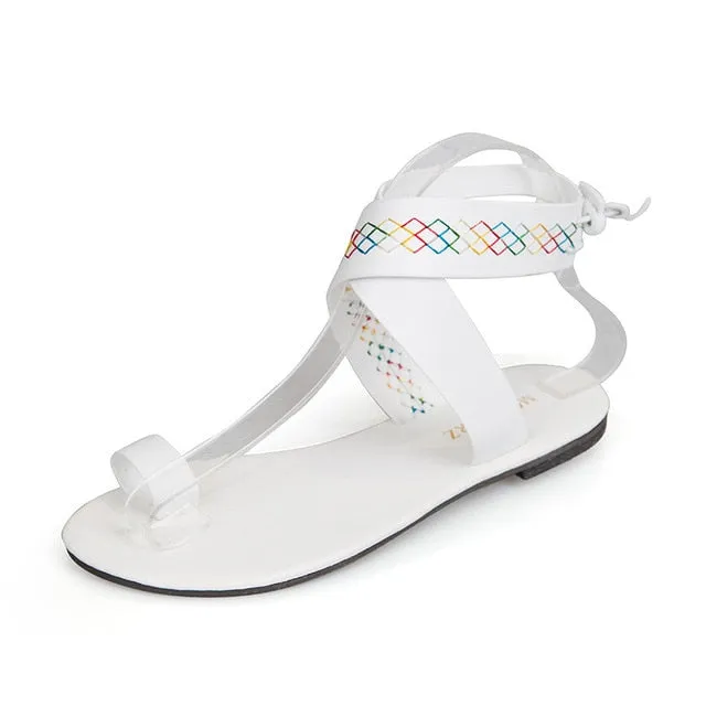 Women Sandals Roman Summer Flat Casual Beach Sandals