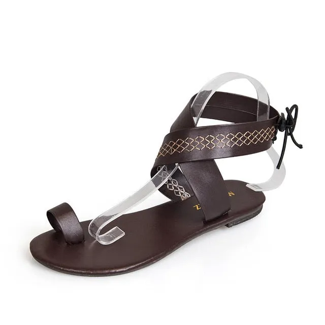 Women Sandals Roman Summer Flat Casual Beach Sandals